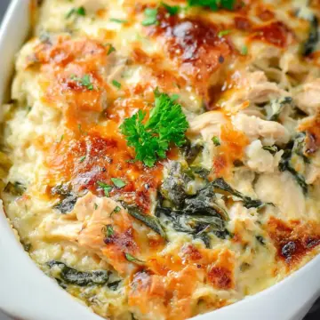 Creamy Chicken Spinach Casserole