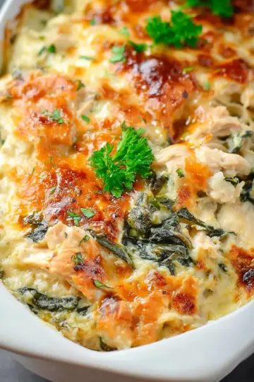 Creamy Chicken Spinach Casserole