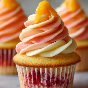 Mango Strawberry Sunset Cupcakes Recipe