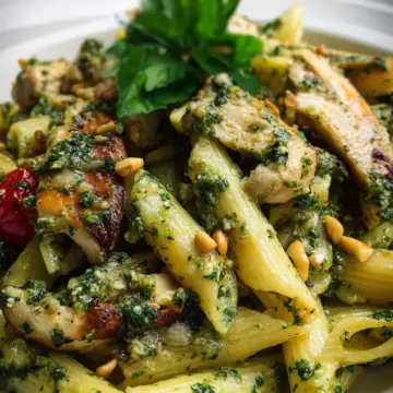 Chicken Pesto & Pine-Nut Pasta