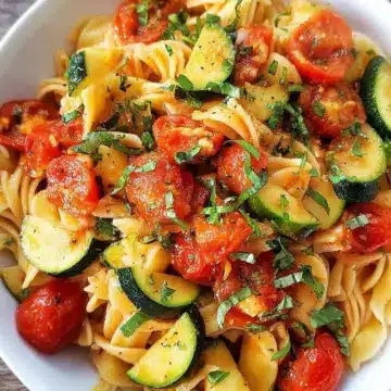 Pasta with Zucchini and Tomatoes