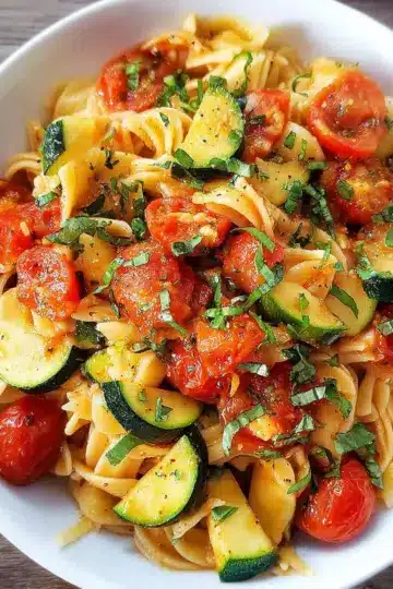 Pasta with Zucchini and Tomatoes