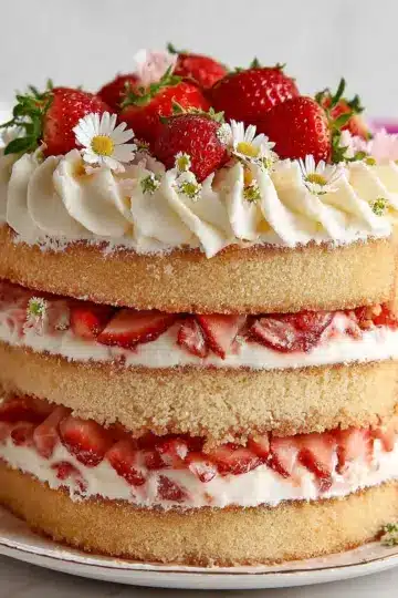 Strawberry Shortcake Layer Cake Recipe