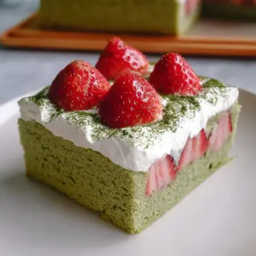 Strawberry Matcha Tres Leches Cake