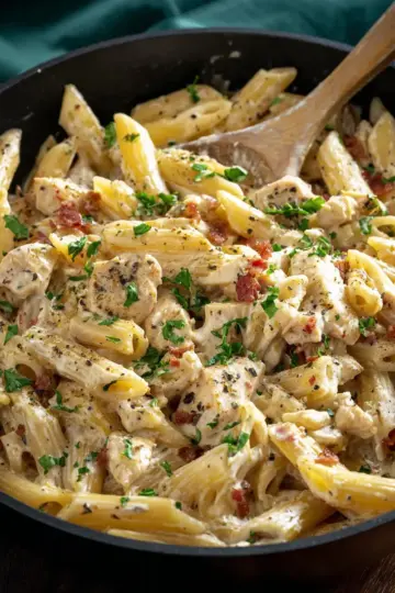 Easy Creamy Chicken Ranch Pasta