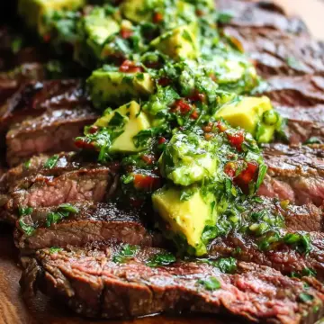Skirt Steak with Avocado Chimichurri
