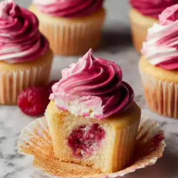 Raspberry Swirl Cupcakes