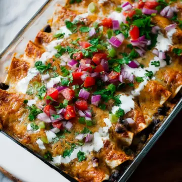Black Bean Sweet Potato Enchiladas
