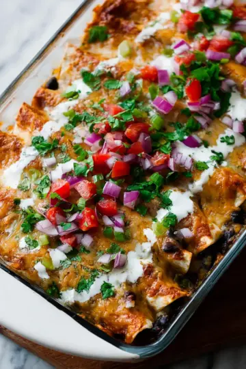Black Bean Sweet Potato Enchiladas