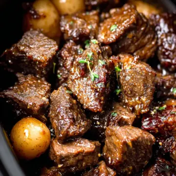 Slow Cooker Garlic Butter Beef Bites