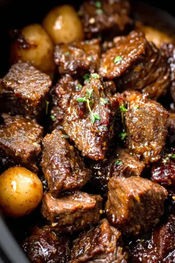 Slow Cooker Garlic Butter Beef Bites