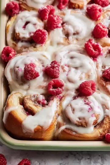 Lemon Raspberry Cinnamon Rolls