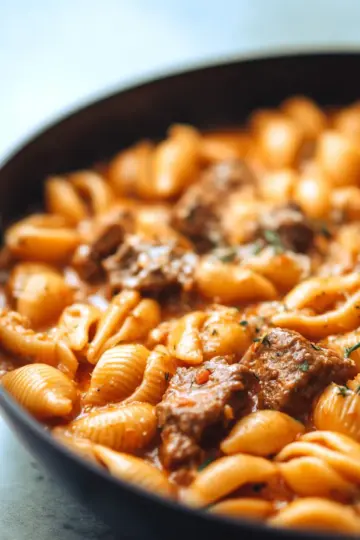 Creamy Beef and Shells